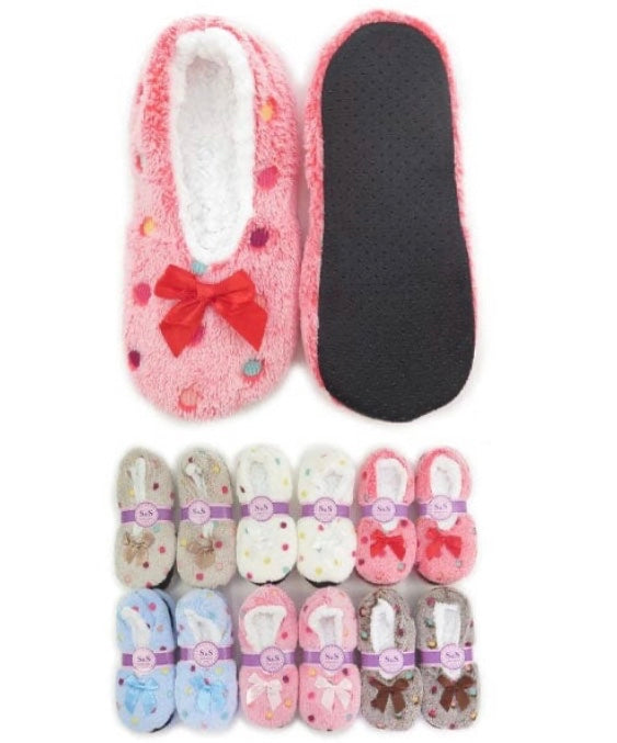 Slippers, super soft inside with grip dots on bottom.
