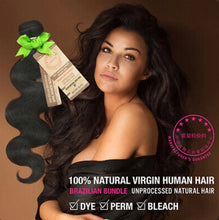 Load image into Gallery viewer, 1 Pack solution, 100% Human Hair 10” 12” 14” with lace part closure
